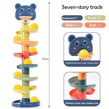 2-7 Layer Rolling Ball Track Tower - Educational Toy for Kids