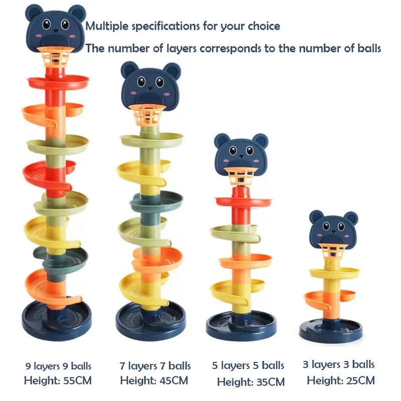 2-7 Layer Rolling Ball Track Tower - Educational Toy for Kids