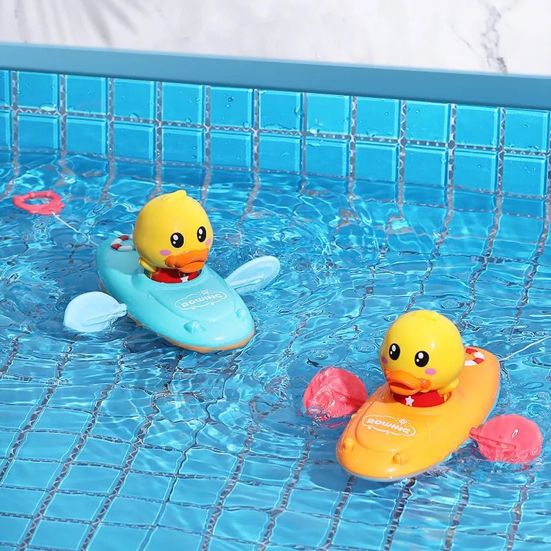 Chain Rowing Boat & Floating Duck, Baby Bath Water Play Toys
