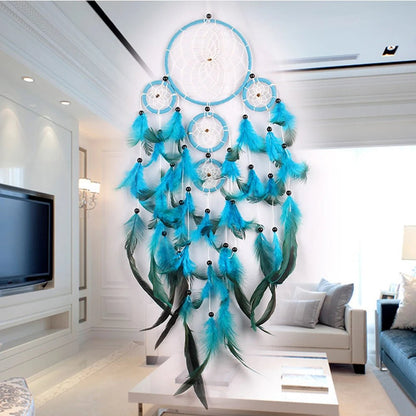 Handmade Indian Dream Catcher with Rattan & Feathers