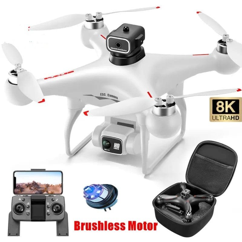 S116 8K Drone - Brushless Motor, Obstacle Avoidance, Dual Cam, 50x Zoom Quadcopter