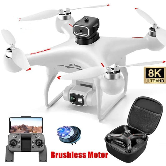 S116 8K Drone - Brushless Motor, Obstacle Avoidance, Dual Cam, 50x Zoom Quadcopter