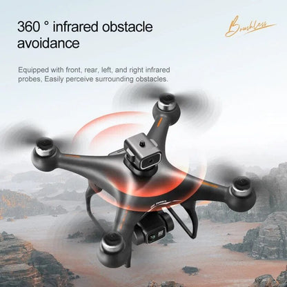 S116 8K Drone - Brushless Motor, Obstacle Avoidance, Dual Cam, 50x Zoom Quadcopter