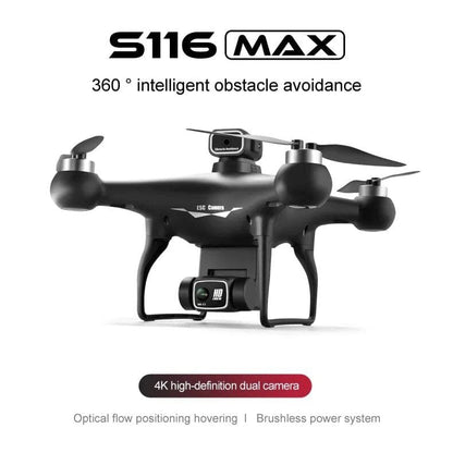 S116 8K Drone - Brushless Motor, Obstacle Avoidance, Dual Cam, 50x Zoom Quadcopter