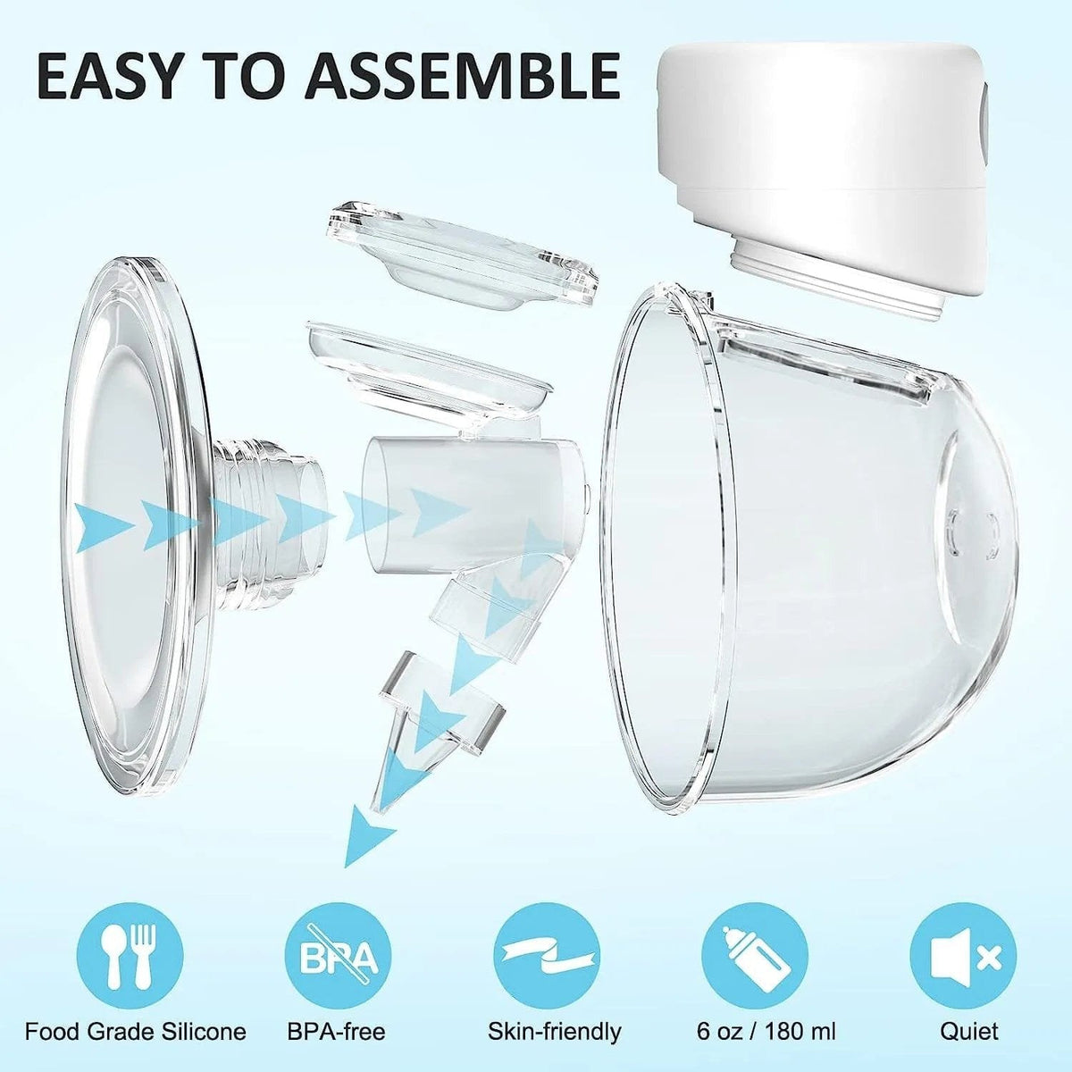 S12 Hands-Free Electric Breast Pump - Portable, Wireless Wearable