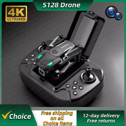 S128 Mini Drone - 4K HD Cam, 3-Sided Obstacle Avoidance, Foldable Quadcopter