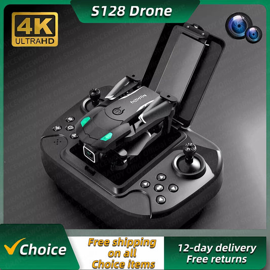 S128 Mini Drone - 4K HD Cam, 3-Sided Obstacle Avoidance, Foldable Quadcopter