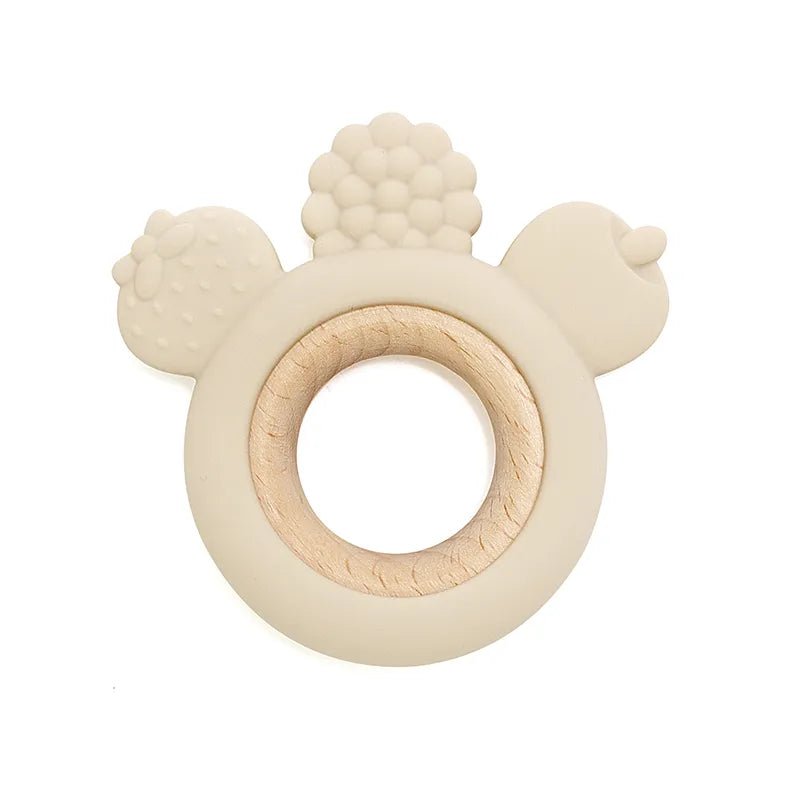 Let's Make Rudder-Shape Silicone & Wooden Teether Toy