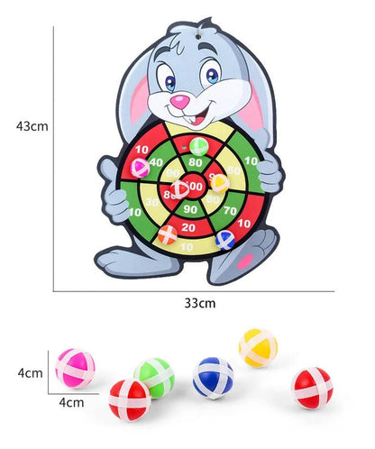 Cartoon Animal Sticky Ball Dart Board - Family Fun Toy