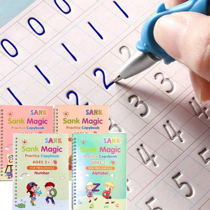 Sank French Magic Practice Book: Learn Letters, Numbers & Drawing for Kids