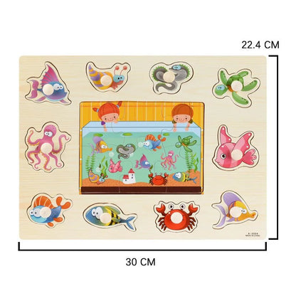 Montessori Wooden Puzzle Boards - 3D Jigsaw for Kids