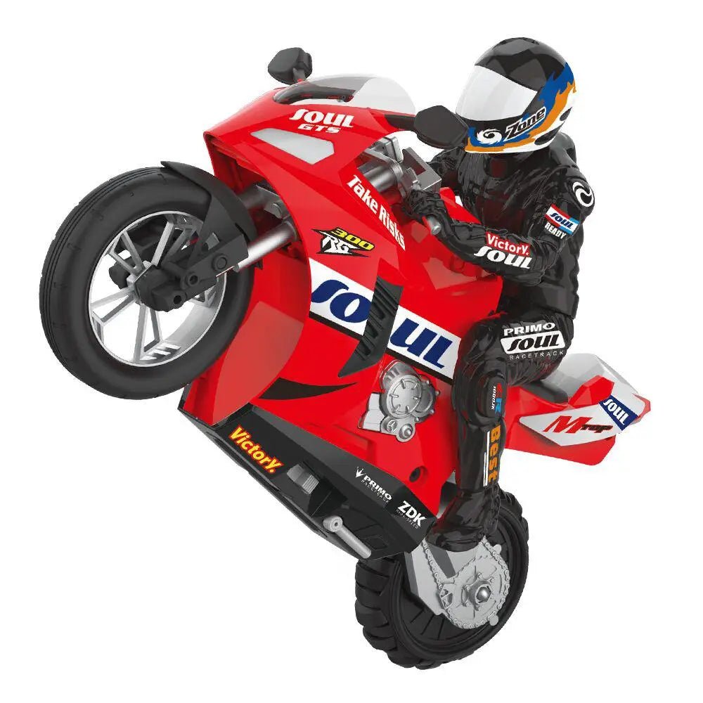 HC-802 Mini 1:6 RC Motorcycle, Self-Balanced Stunt Car for Kids