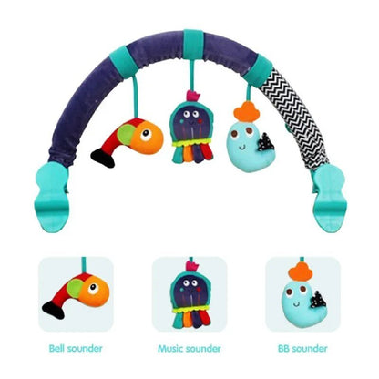 Baby Crib & Stroller Play Arch with Hanging Bell - Newborn to 3 Years