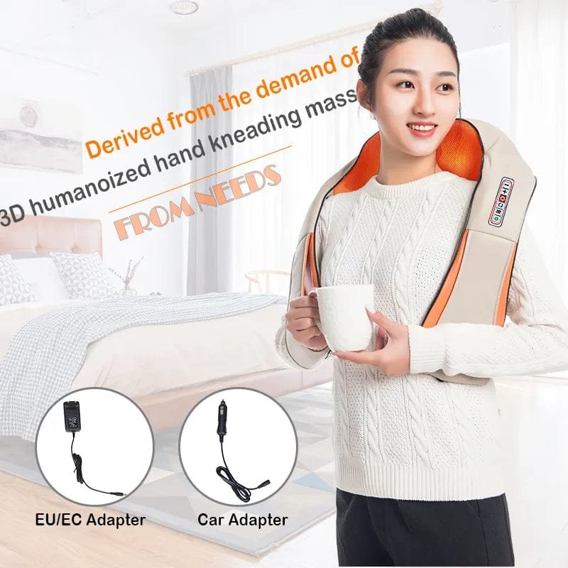 U-Shape Shiatsu Massager with Heat - 4D Kneading for Neck & Back