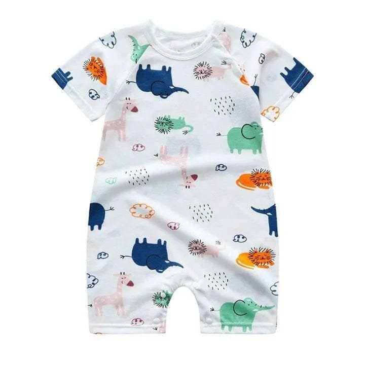 0-24M Summer Romper: Short Sleeve for Baby Boys & Girls
