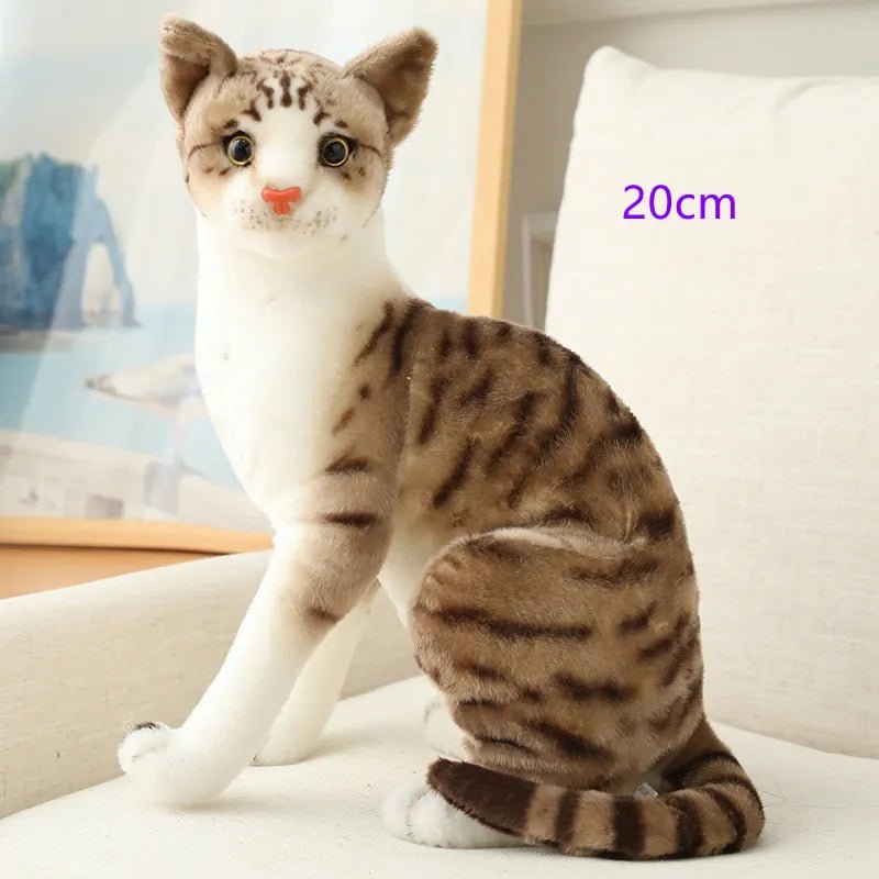 Lifelike Siamese & American Shorthair Plush Cats - Gift