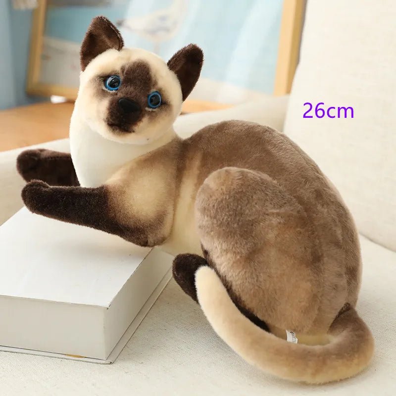 Lifelike Siamese & American Shorthair Plush Cats - Gift