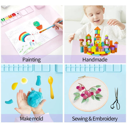 Kids' Silicone Drawing Pad with Suction Cup - Reusable Art Mat