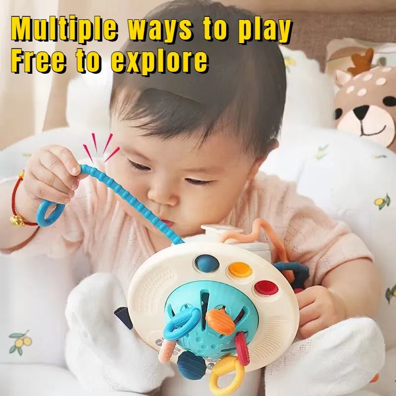 Montessori Pull String Sensory Toy - BPA Free for Ages 1-3