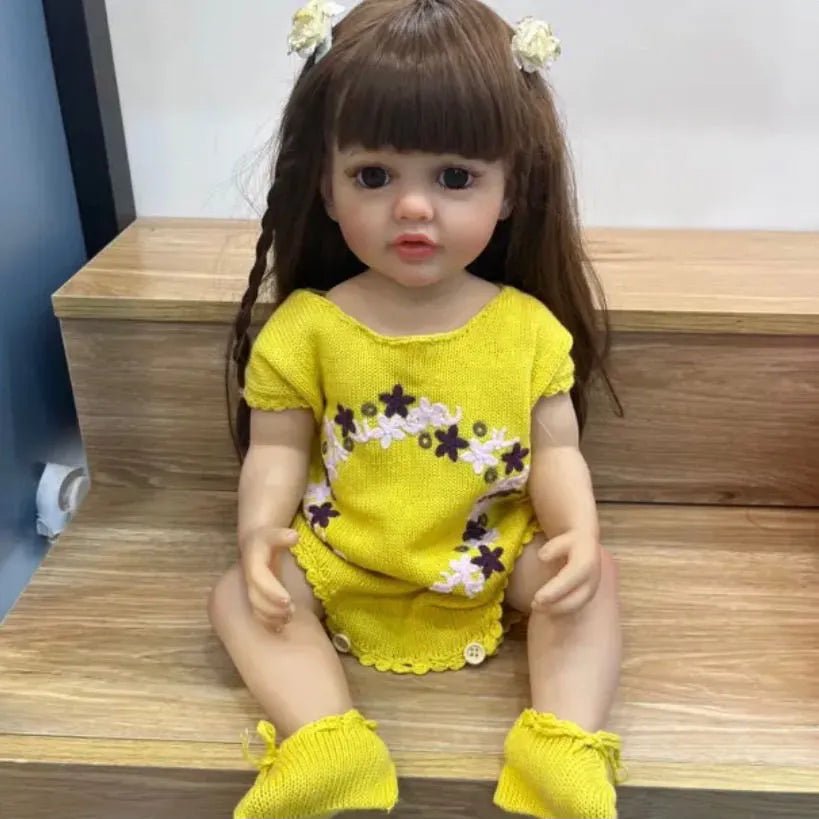 55cm Full Silicone Reborn Doll - Long Hair Betty Princess
