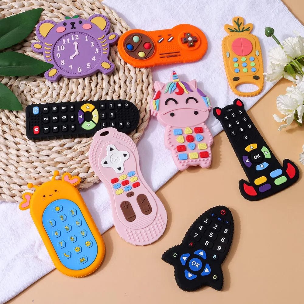 Remote Control Shape Teether: Baby Gum Relief Toy