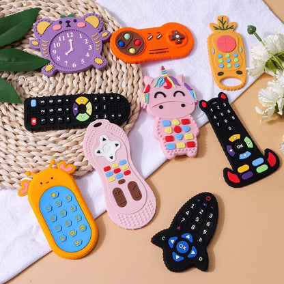 Remote Control Shape Teether: Baby Gum Relief Toy