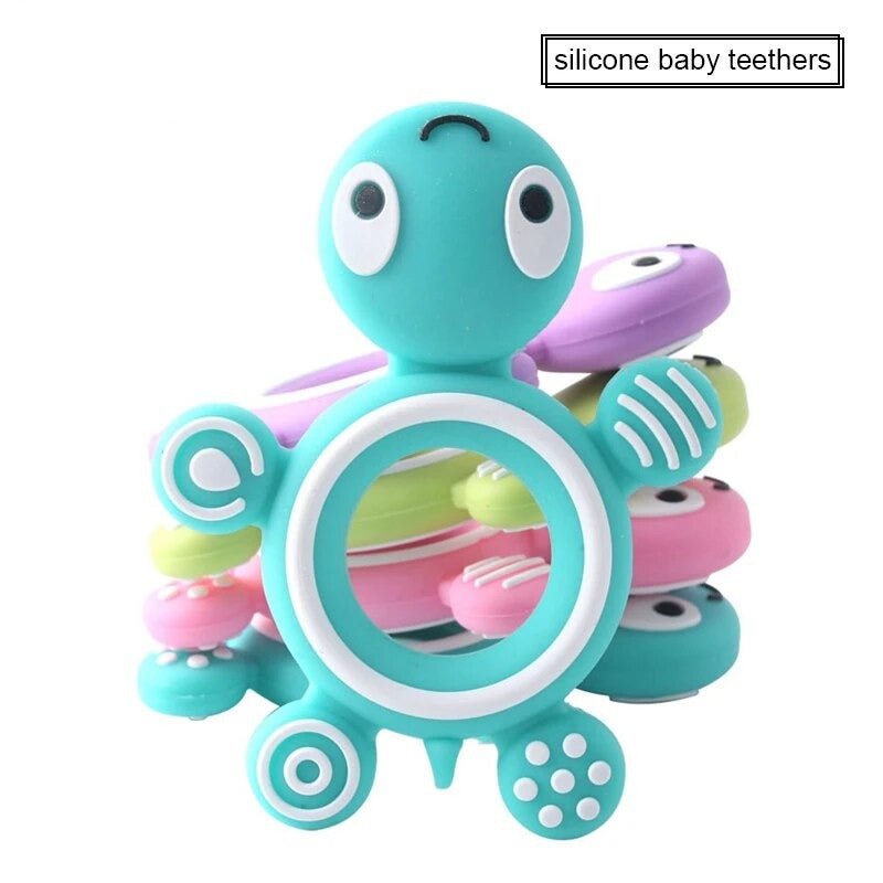 Turtle Silicone Teether &amp; Training Toothbrush (1PC)