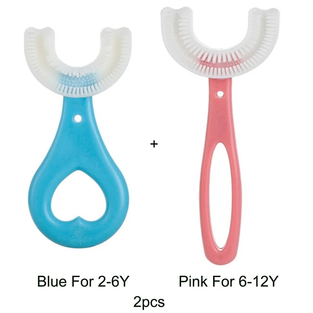 360-Degree U-Shaped Children's Toothbrush - Silicone Teeth Cleaner