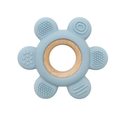Let's Make Rudder-Shape Silicone & Wooden Teether Toy