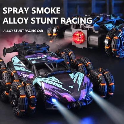 Six-Wheel RC Spray Drift Car - Twisting Stunt Toy for All