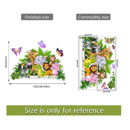 Green Grass & Animals Wall Sticker - Colorful Kids Decor