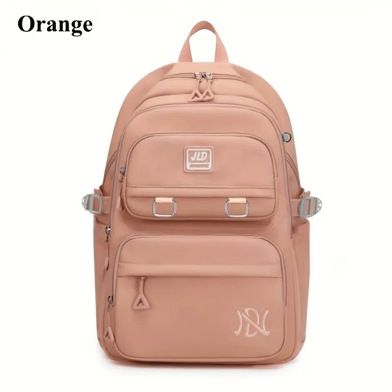 Large Waterproof Nylon School Backpack: Stylish & Spacious