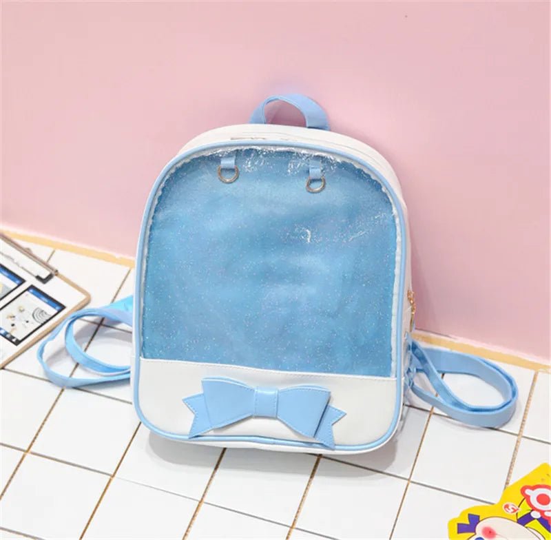 Clear Itabag with Bow-knot: Harajuku Backpack for Teens