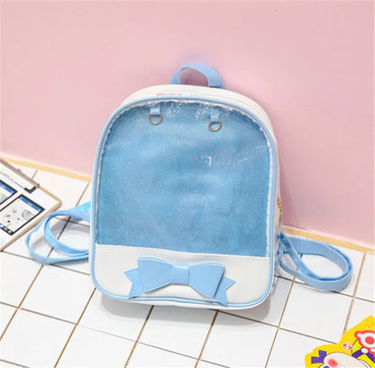 Clear Itabag with Bow-knot: Harajuku Backpack for Teens
