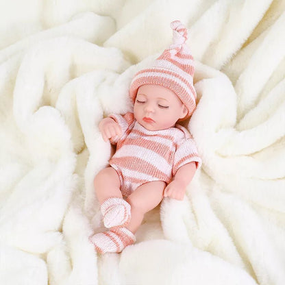20cm Mini Silicone Reborn Doll - Waterproof, Cute Bebe Toy
