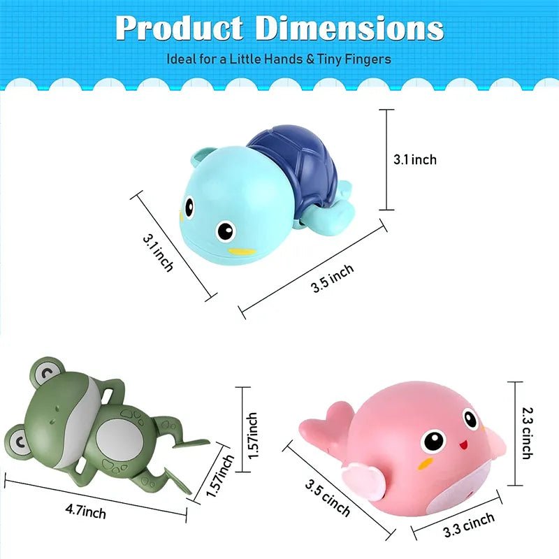 Cute Frogs Clockwork Swimming Bath Toy for Babies