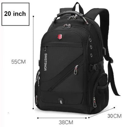 Waterproof 17 Inch Laptop Backpack with USB Charging
