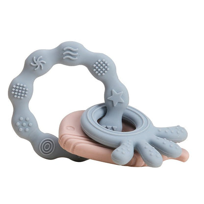 Let's Make Rudder-Shape Silicone & Wooden Teether Toy