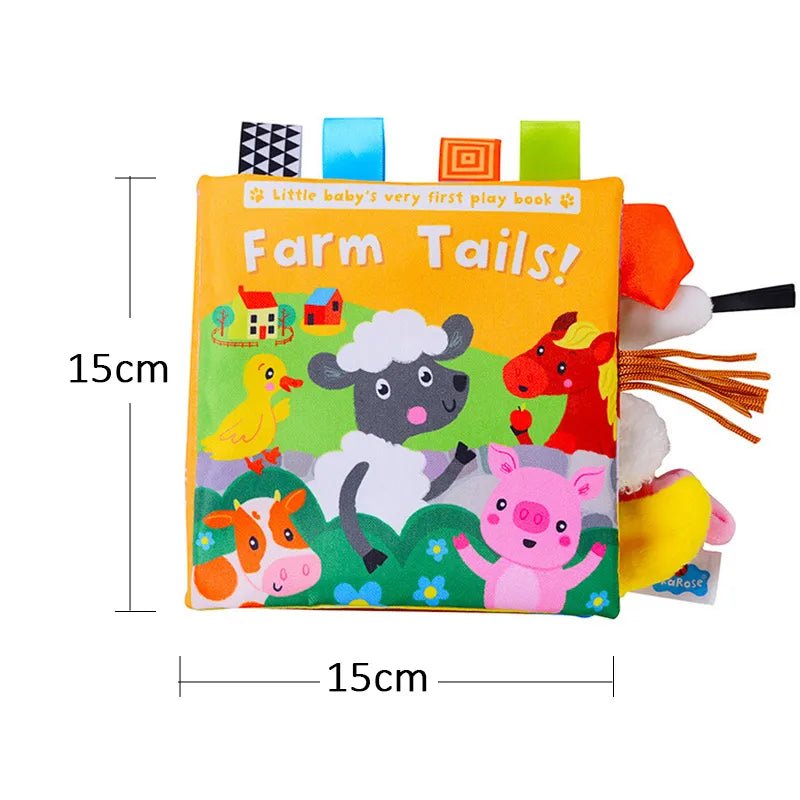 3D Soft Baby Cloth Book: High Contrast Sensory Toy for 0-12 Months Infants