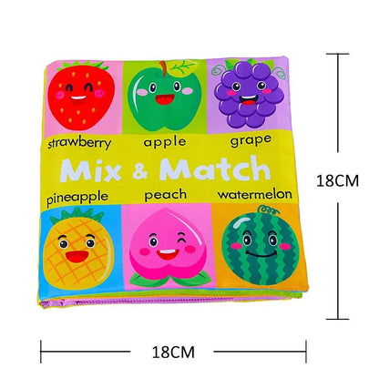 3D Soft Baby Cloth Book: High Contrast Sensory Toy for 0-12 Months Infants