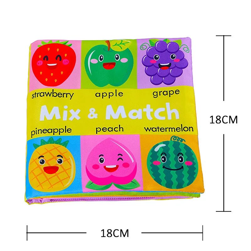 3D Soft Baby Cloth Book: High Contrast Sensory Toy for 0-12 Months Infants