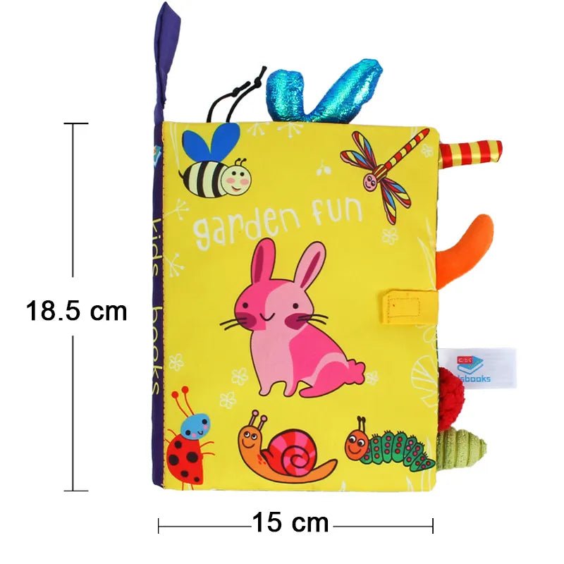 3D Soft Baby Cloth Book: High Contrast Sensory Toy for 0-12 Months Infants