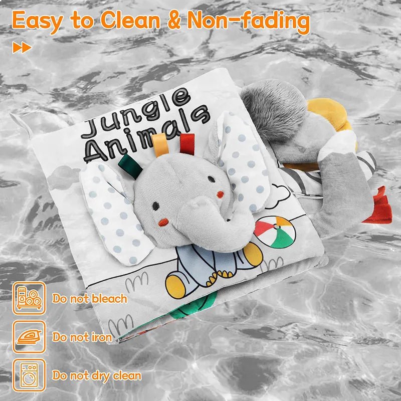 3D Soft Baby Cloth Book: High Contrast Sensory Toy for 0-12 Months Infants