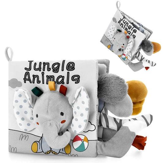 3D Soft Baby Cloth Book: High Contrast Sensory Toy for 0-12 Months Infants