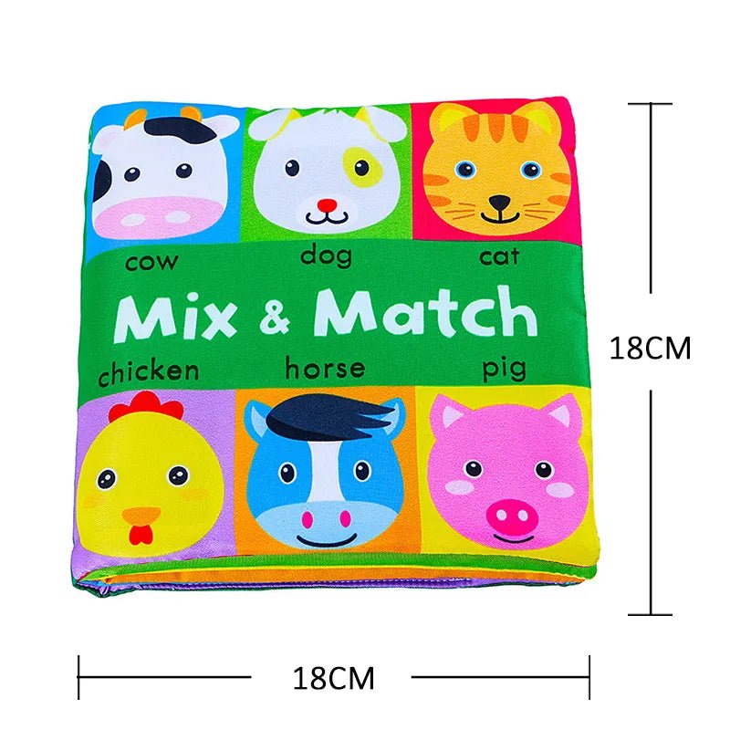 3D Soft Baby Cloth Book: High Contrast Sensory Toy for 0-12 Months Infants