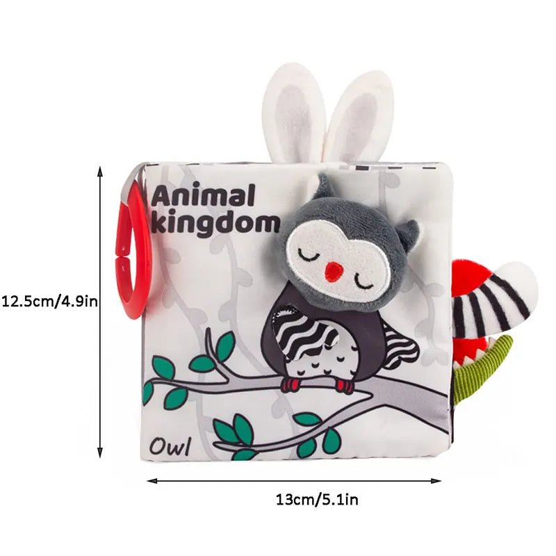 3D Soft Baby Cloth Book: High Contrast Sensory Toy for 0-12 Months Infants