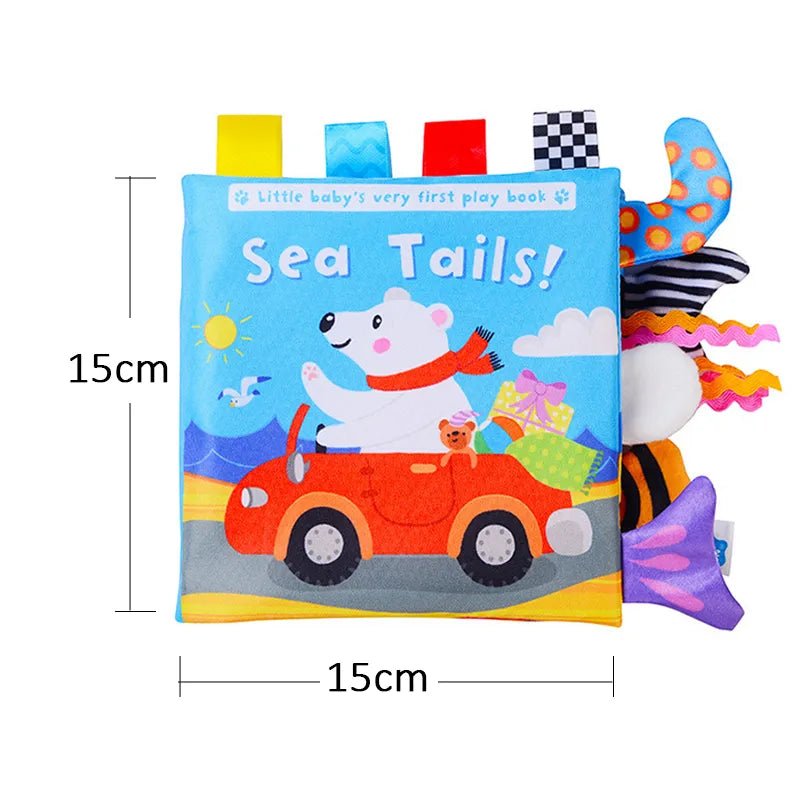 3D Soft Baby Cloth Book: High Contrast Sensory Toy for 0-12 Months Infants
