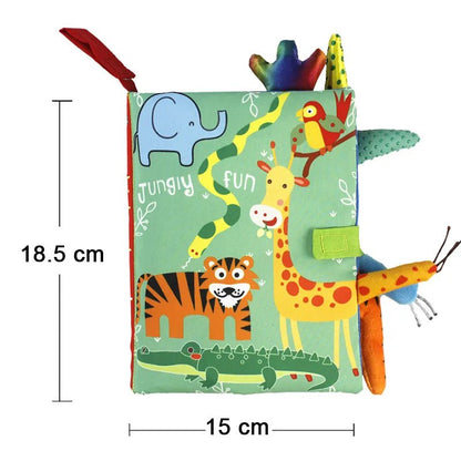 3D Soft Baby Cloth Book: High Contrast Sensory Toy for 0-12 Months Infants