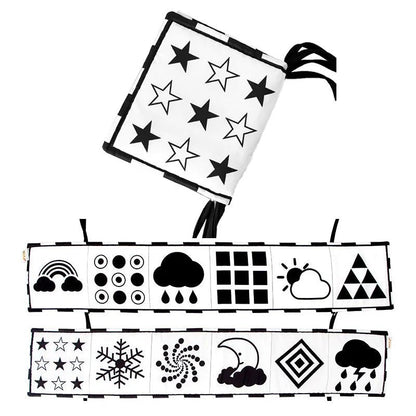 3D Soft Baby Cloth Book: High Contrast Sensory Toy for 0-12 Months Infants