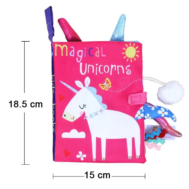 3D Soft Baby Cloth Book: High Contrast Sensory Toy for 0-12 Months Infants